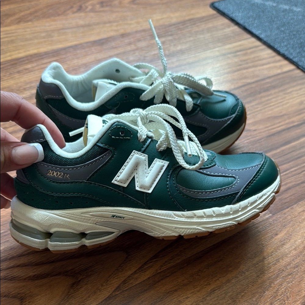 New Balance Kids' Green and Gray Sneakers